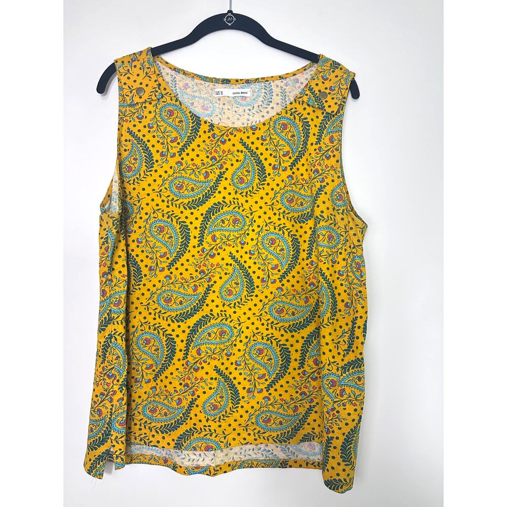 SFERA Basic Paisley Gold Tank Top XL